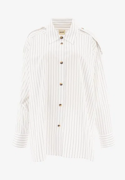 KHAITE TAMAL STRIPED SHIRT
