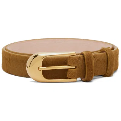Khaite Tan Dome Belt In 711 Bronze