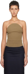 Khaite Tan 'the Jericho' Camisole In 736 Carob