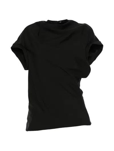 Khaite Tandie Draped Blouse In Black