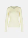 Khaite 'tania' Ivory Wool Sweater In Ivory
