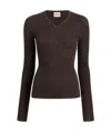 Khaite Tania Wool Pullover In Grape Seed