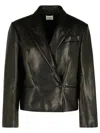 Khaite Tanni Black Leather Jacket In Black