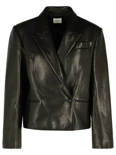 Khaite Tanni Black Leather Jacket