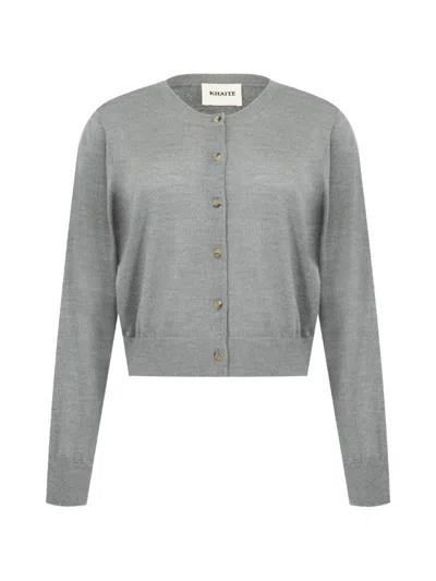 Khaite Tansy Cardigan In Green