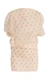 Khaite Tatia Silk Gazar Mini Dress In Pink