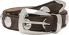 Khaite Taupe Benny Stud Belt In Brown