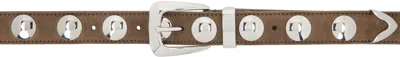 Khaite Taupe 'the Benny' Belt In 907 Toffee