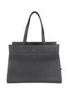 Khaite Textured Leather Tote In Gray