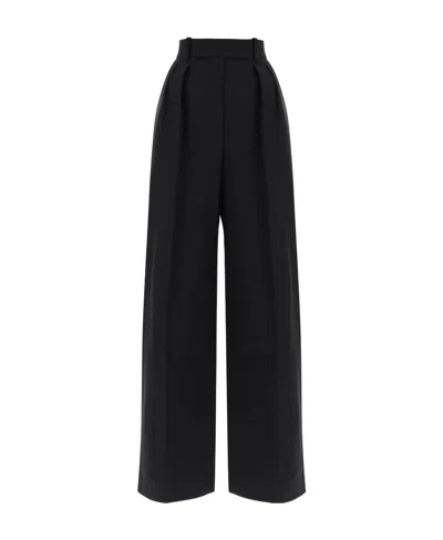 Khaite Teyana Wide-leg Trousers In Black
