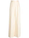 Khaite Teyanna Wide-leg Trousers In Neutrals