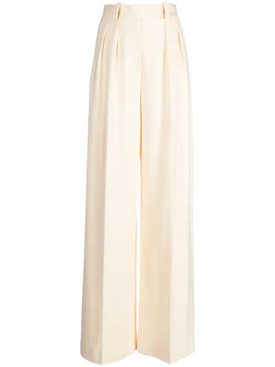 Khaite Teyanna Wide-leg Trousers In Neutrals