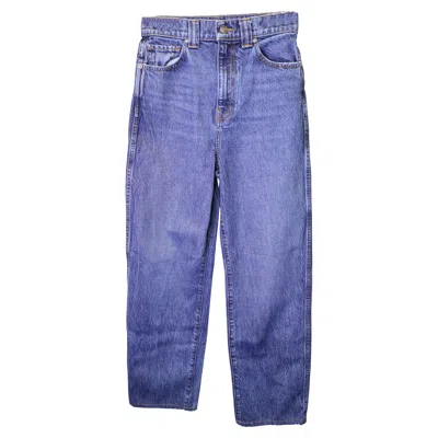 Khaite The Albi Jean In Blue Cotton Denim