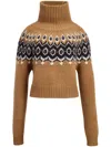 Khaite Amaris Cashmere-blend Turtleneck Sweater In Braun