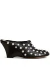 Khaite The Apollo Stud-embellished Mules In Black