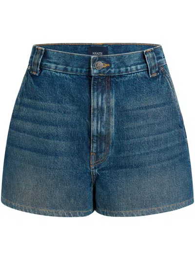 Khaite The Bacalo Denim Shorts In Blue