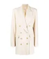 Khaite The Balton Double-breasted Blazer In White
