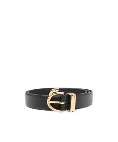 Khaite The Bambi Leather Belt In Black