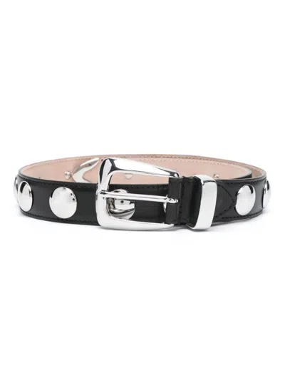 Khaite Cintura Con Borchie The Benny In Black