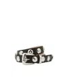 Khaite Benny Belt Whit Silver Stud Bucke In Black
