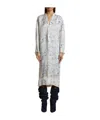 Khaite Brom Printed High-low Midi Dress In White