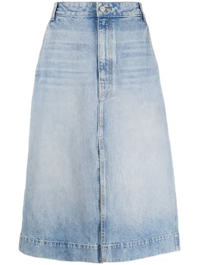 KHAITE THE CHARLENE DENIM SKIRT
