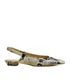 Khaite The Colin Leather Ballerina Shoes In Multicolor