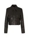 Khaite The Cordelia Leather Jacket In Black