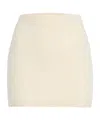 Khaite Darrion Brushed Silk And Cashmere-blend Mini Skirt In Neutral