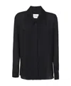 Khaite The Dorian Silk Shirt In Black