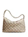 Khaite Elena Studded Leather Shoulder Bag In Neutrals
