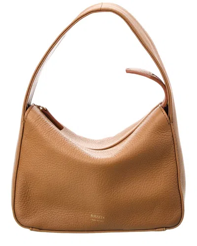 Khaite Small Elena Leather Tote Bag In Brown