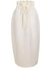 Khaite The Ember Silk Skirt In Off-white