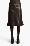 Khaite Woman Midi Skirt Black Size 6 Lambskin In Black