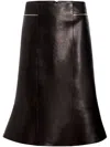 Khaite Woman Midi Skirt Black Size 6 Lambskin In Black