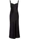Khaite Leesal Ribbed Midi Dress In 黑色