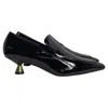 Khaite The King Point-toe Loafers In Black Patent Leather In Black