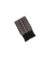 Khaite The Lance Patterned Intarsia-knit Scarf In Black