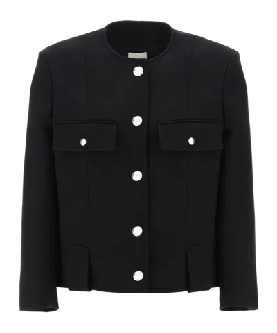 Khaite The Laybin Bomber Jacket In Black