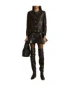 Khaite Laybin Leather Jacket Black In Black
