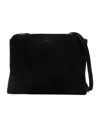 Khaite The Lina Suede Crossbody Bag In Black