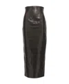 Khaite Black 'the Loxley' Leather Maxi Skirt In Black