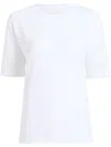 Khaite Womens White Mae Brand-patch Cotton-jersey T-shirt