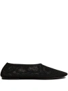Khaite The Maiden Mesh Ballerina Shoes In Black