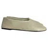 Khaite The Marcy Ballet Flats In White Leather In White