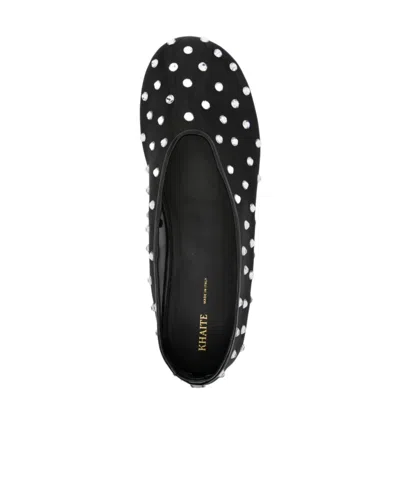 Khaite The Marcy Embellished Ballet Flats In Black