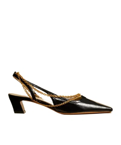 Khaite The Marfa 40mm Slingback Pumps In Black