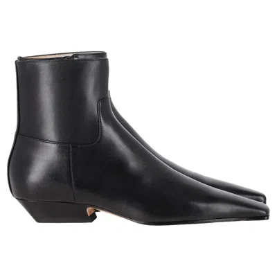 Khaite The Marfa Ankle Boots In Black Leather