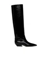 Shop Khaite The Marfa Knee-high Leather Boots In Black