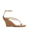 Khaite The Marion Sandals With Sloping Heels In Nude